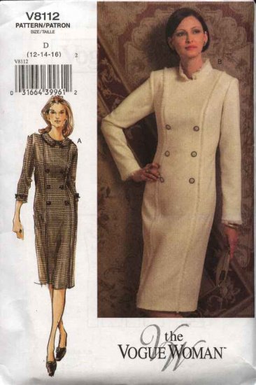 Vogue Sewing Pattern 8112 Misses Size 12-14-16 Easy Fitted Princess ...