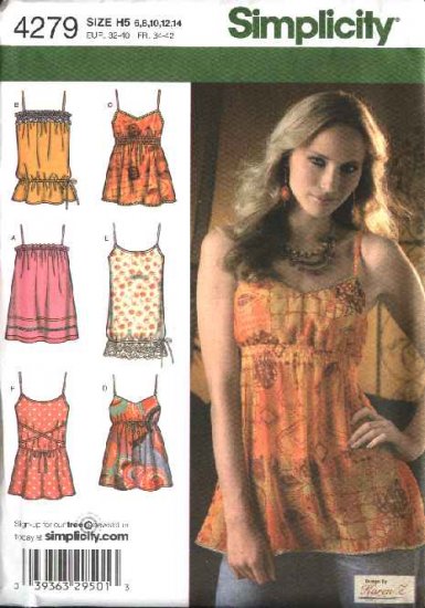 Simplicity Sewing Pattern 4279 0589 Misses Size 6-14 Summer Empire ...