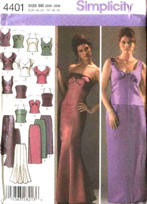  Simplicity  Sewing Pattern  4401 Womans Plus  Size  20W 28W 