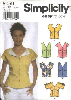 Simplicity Sewing Pattern 5059 Misses Size 4-10 Easy Sleeveless Button ...
