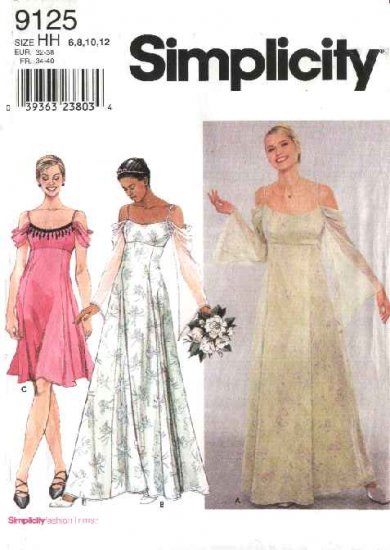Simplicity Sewing Pattern 9125 Misses Size 6-12 Evening Gowns Formal ...