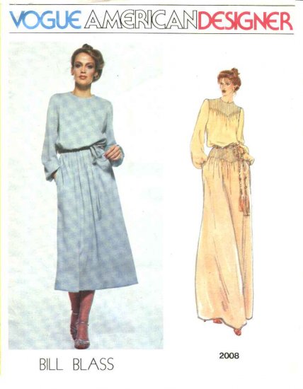 Vogue Sewing Pattern 2008 Misses Size 10 Bill Blass American Designer ...