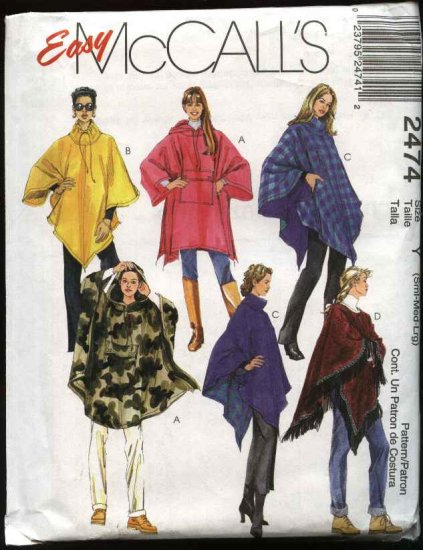 McCall's Sewing Pattern 2474 Misses Size 8-18 Hooded Drawstring ...