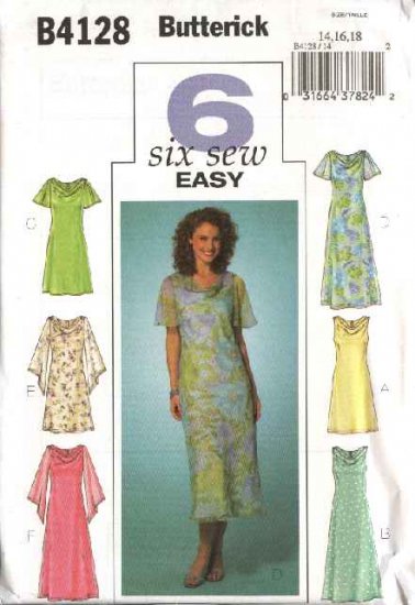 Butterick Sewing Pattern 4128 Misses Size 20-22-24 Easy A-Line Lined ...