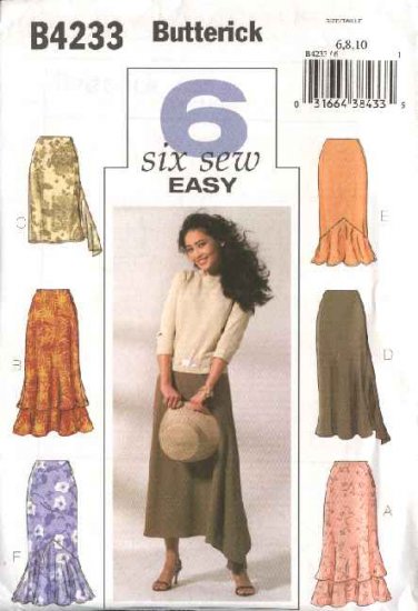 Butterick Sewing Pattern 4233 Misses Size 6 8 10 Easy 