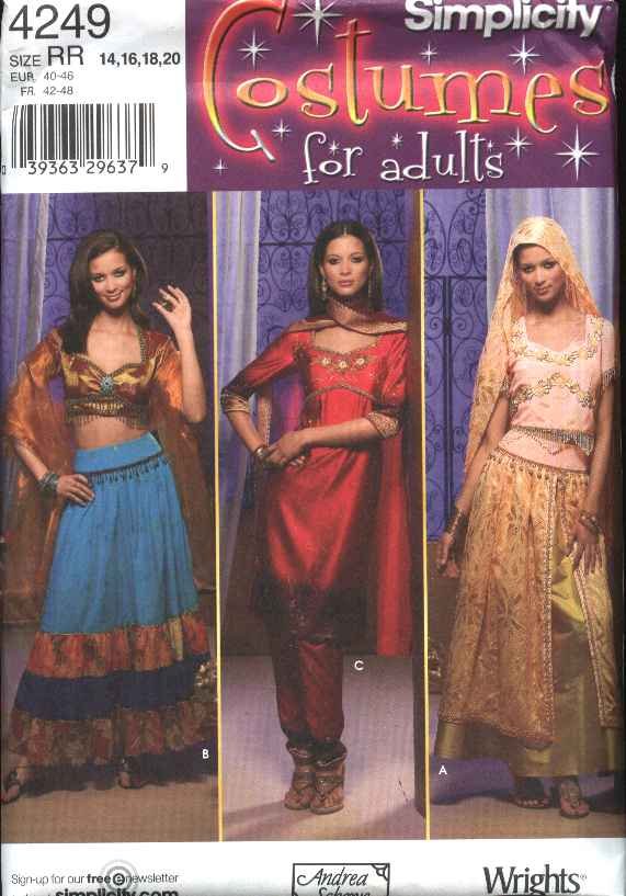 Simplicity Sewing Pattern 4249 Misses Size 1420 Middle Eastern Ethnic
