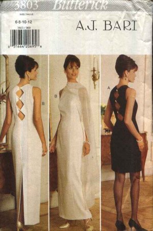 Butterick 6702 formal dress pattern size 6 8 10 sleeveless or straps