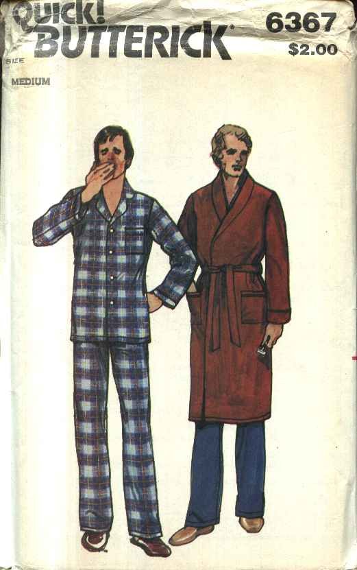 Butterick Sewing Pattern 6367 Men’s Size Small 3436 Classic Button