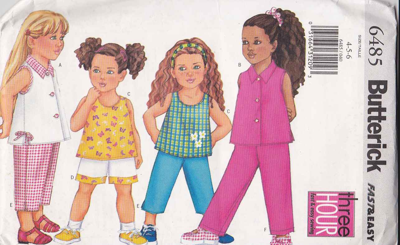 sewing patterns size 4