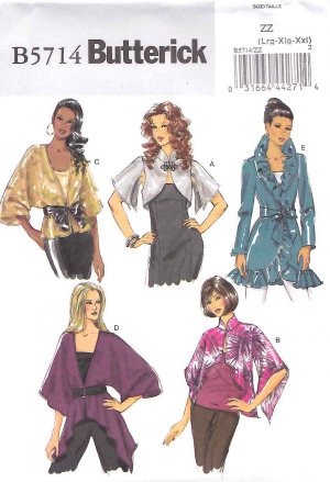 Butterick Sewing Pattern 5714 B5714 Misses Size 16-26 Easy Jackets ...