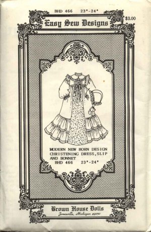 Vintage Brown House Dolls Pattern BHD 83 Bonnet | PenelopeRose