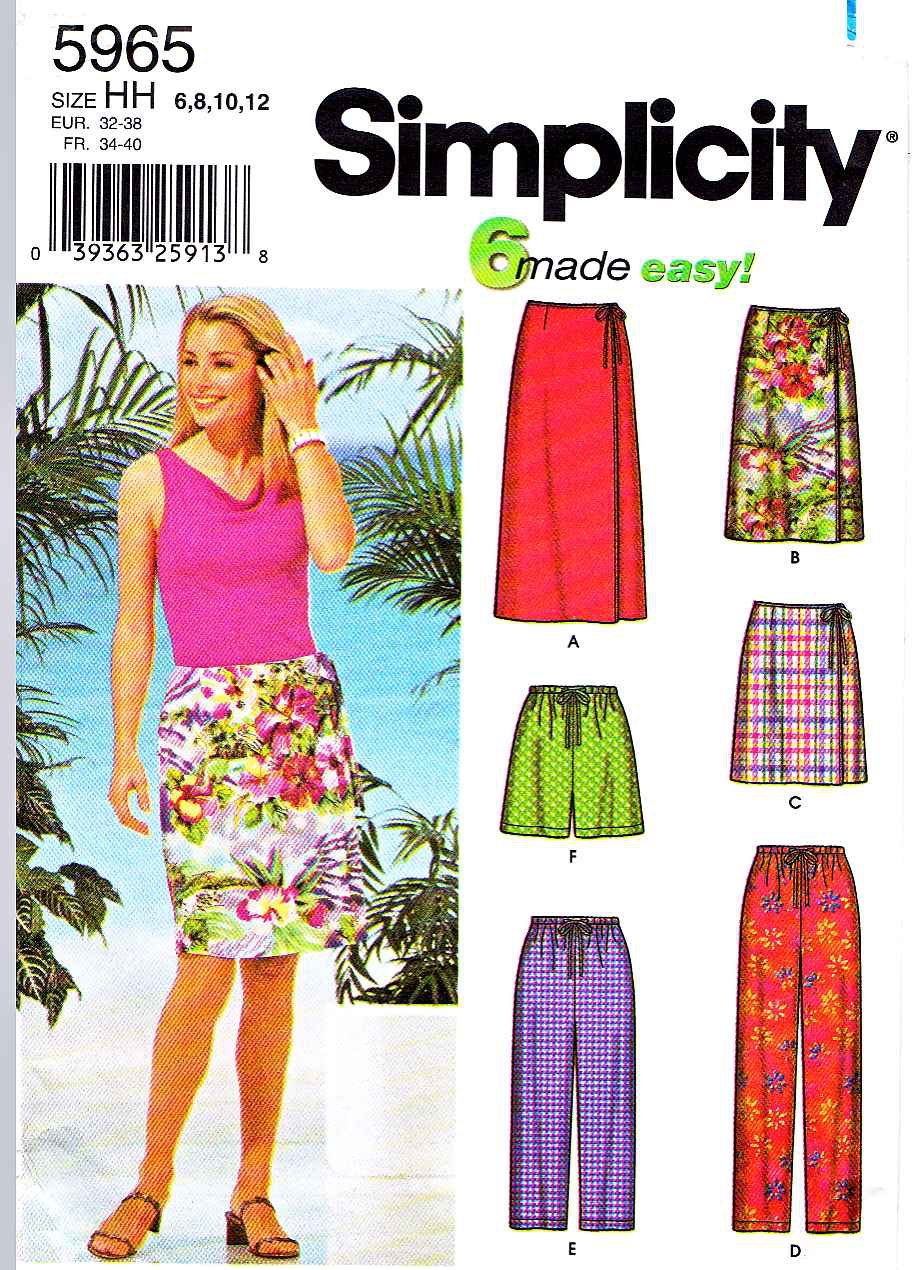 calculate discount i how Simplicity Sewing 5965 Misses 6 Pattern Wrap Size Easy 12