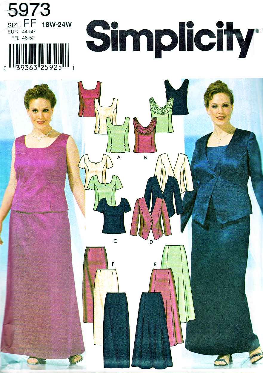  Simplicity  Sewing Pattern  5973 Women s Plus  Size  18W 24W 