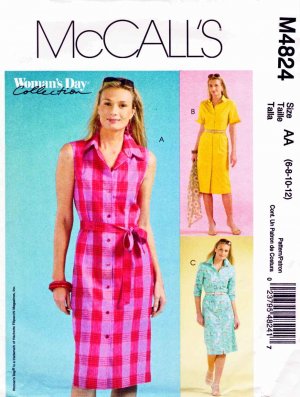 McCalls Sewing Pattern 4824 Misses Size 14-20 Classic button Front ...