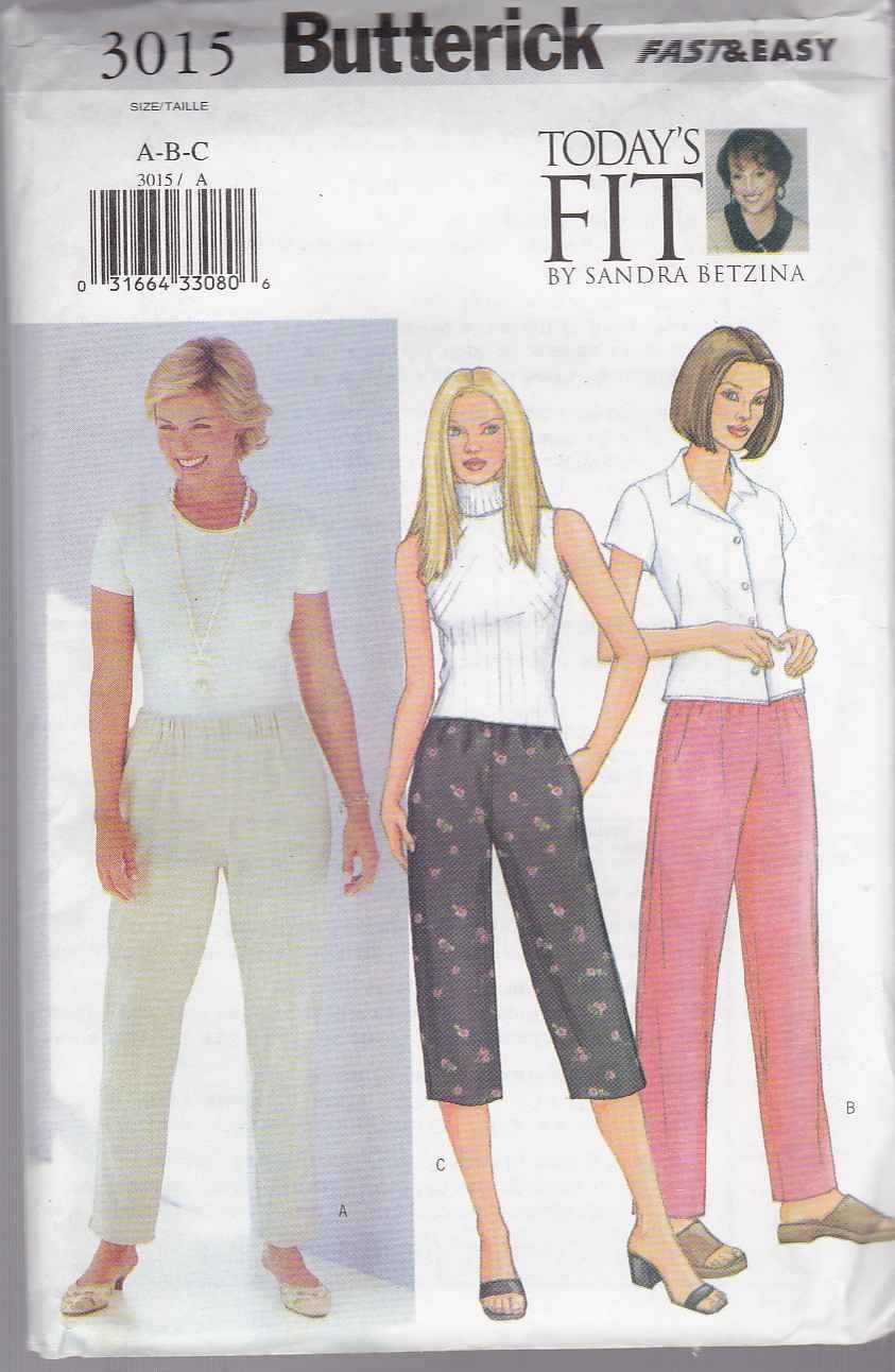 Butterick Sewing Pattern 3015 Misses Size 16-22 Today's Fit Sandra ...