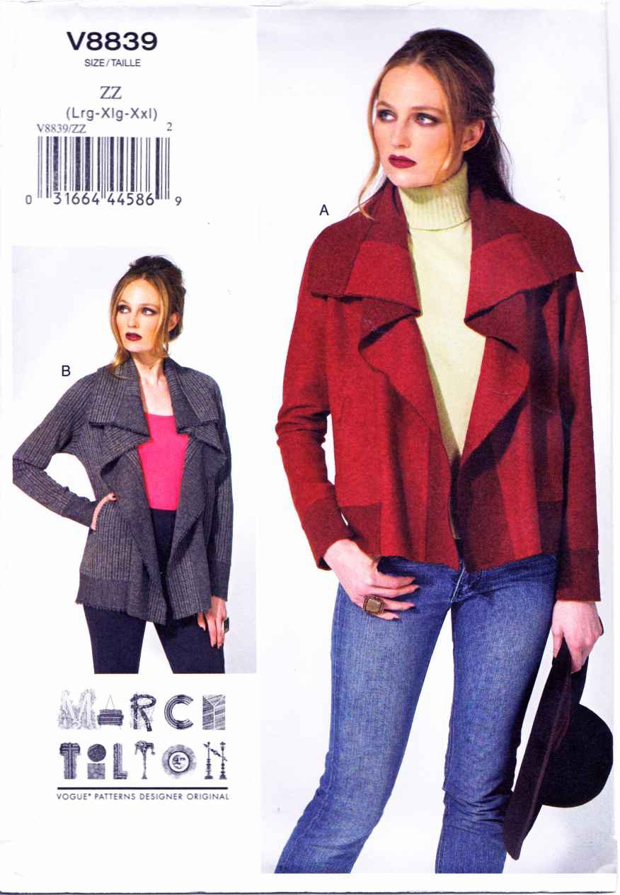 Vogue Sewing Pattern 8839 Misses Sizes 16-26 Easy Marci Tilton ...