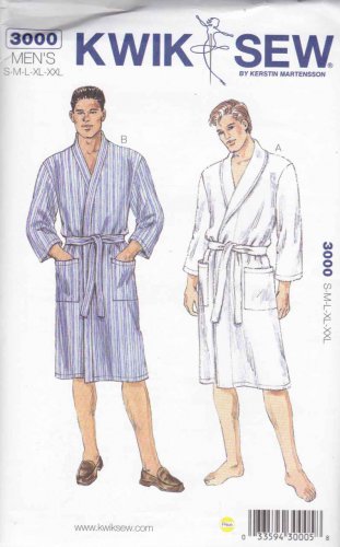 Kwik Sew Sewing Pattern 3000 Men's Sizes S-XXL Chest 34-52