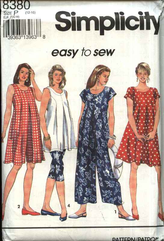 Simplicity Sewing Pattern 8380 Misses Size 12-16 Easy Maternity Top