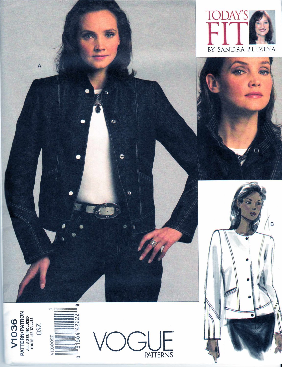 Vogue Sewing Pattern 1036 V1036 Misses'/Women's Plus Size 10-32W Sandra ...