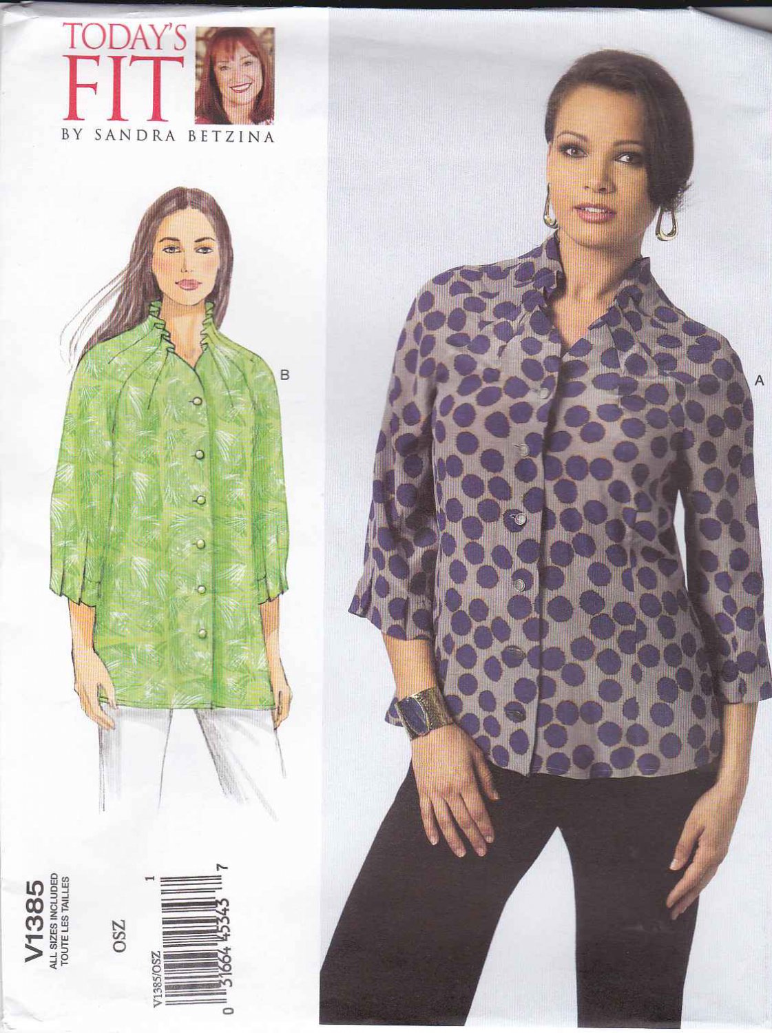 Vogue Sewing Pattern 1385 V1385 Misses'/Women's Plus Size 10-32W Sandra ...