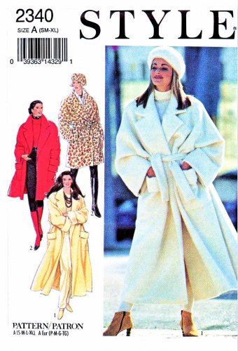 Style Sewing Pattern 2340 Misses Sizes 6-24 Wrap Front Oversized Swing ...