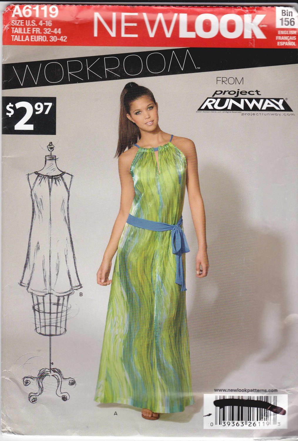 New Look Sewing Pattern 6119 Misses Size 4-16 Project Runway Workroom ...