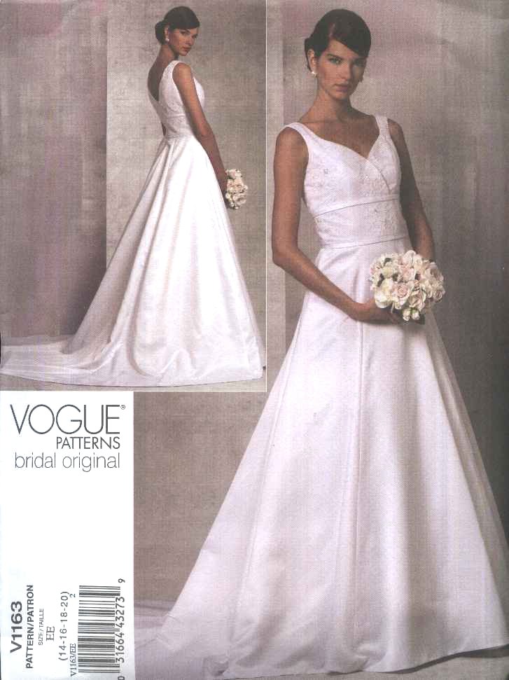 vogue wedding gown patterns