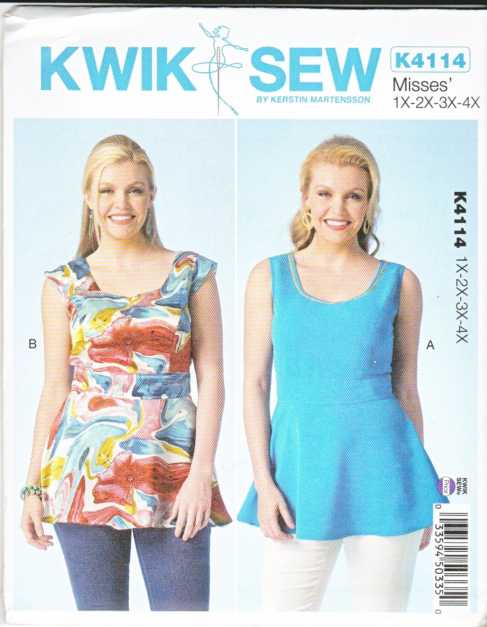 Kwik Sew Sewing Pattern 4114 Women's Plus Size 1X4X (22W32W