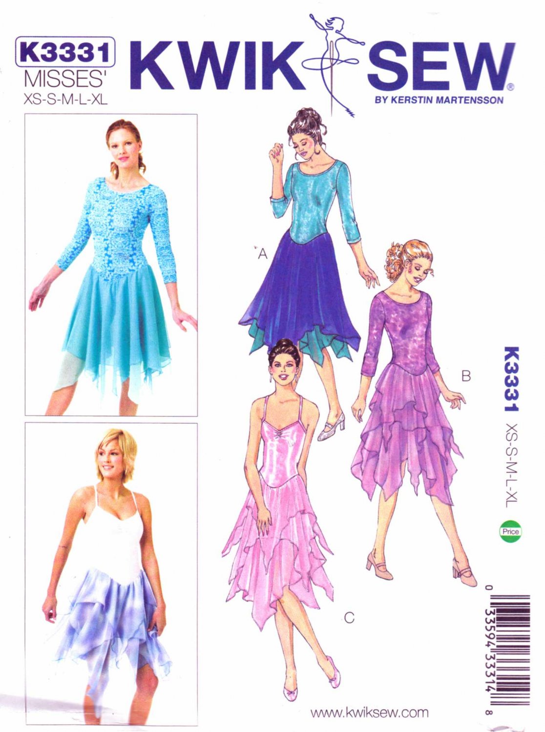 Kwik Sew Sewing Pattern 3331 Misses Size 6-22 Leotards ...