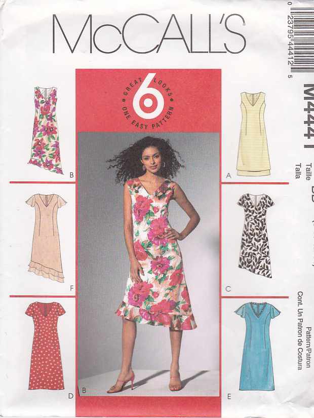 McCall's Sewing Pattern 4441 M4441 Misses Size 8-14 Easy A-Line Lined ...