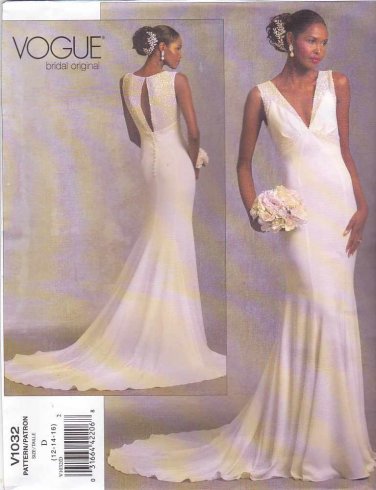 Vogue Sewing Pattern 1032 Bridal Original Misses Size 6 8 10