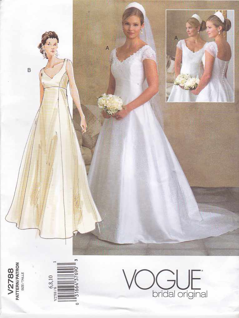 Vogue Sewing Pattern 2788 Bridal Original Misses Size 12