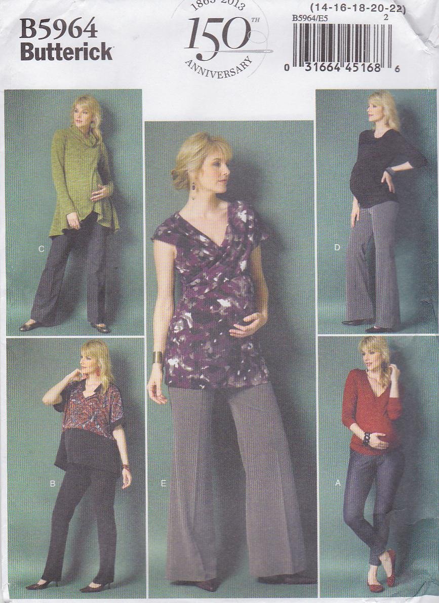 Butterick Sewing Pattern 5964 B5964 Misses Size 614 Easy Maternity