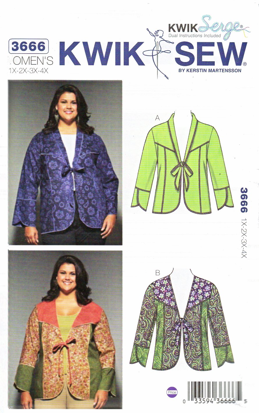 Kwik Sew Sewing Pattern 3666 Women S Plus Sizes 1x 4x