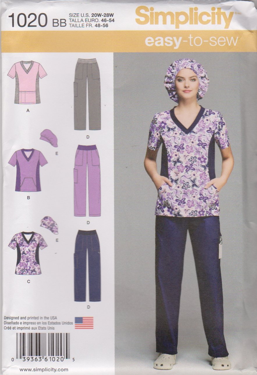 Simplicity Sewing Pattern 1020 Women s Plus Sizes 20W 28W 