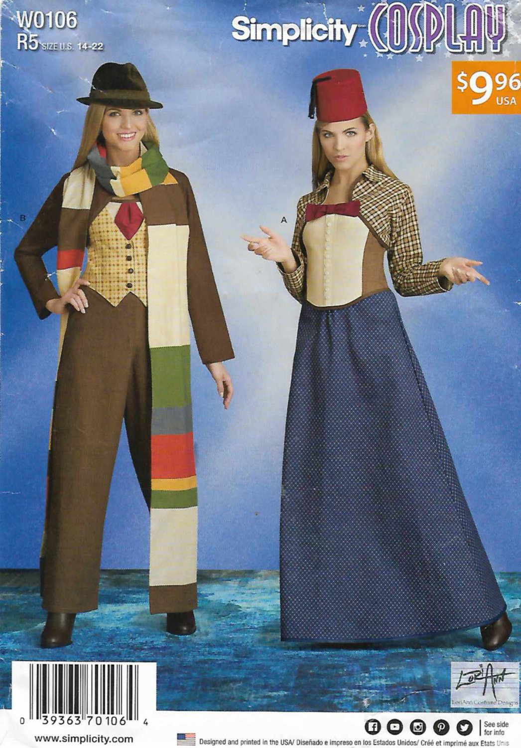 Simplicity Sewing Pattern W0106 8200 Misses Size 14-22 Cosplay Time ...