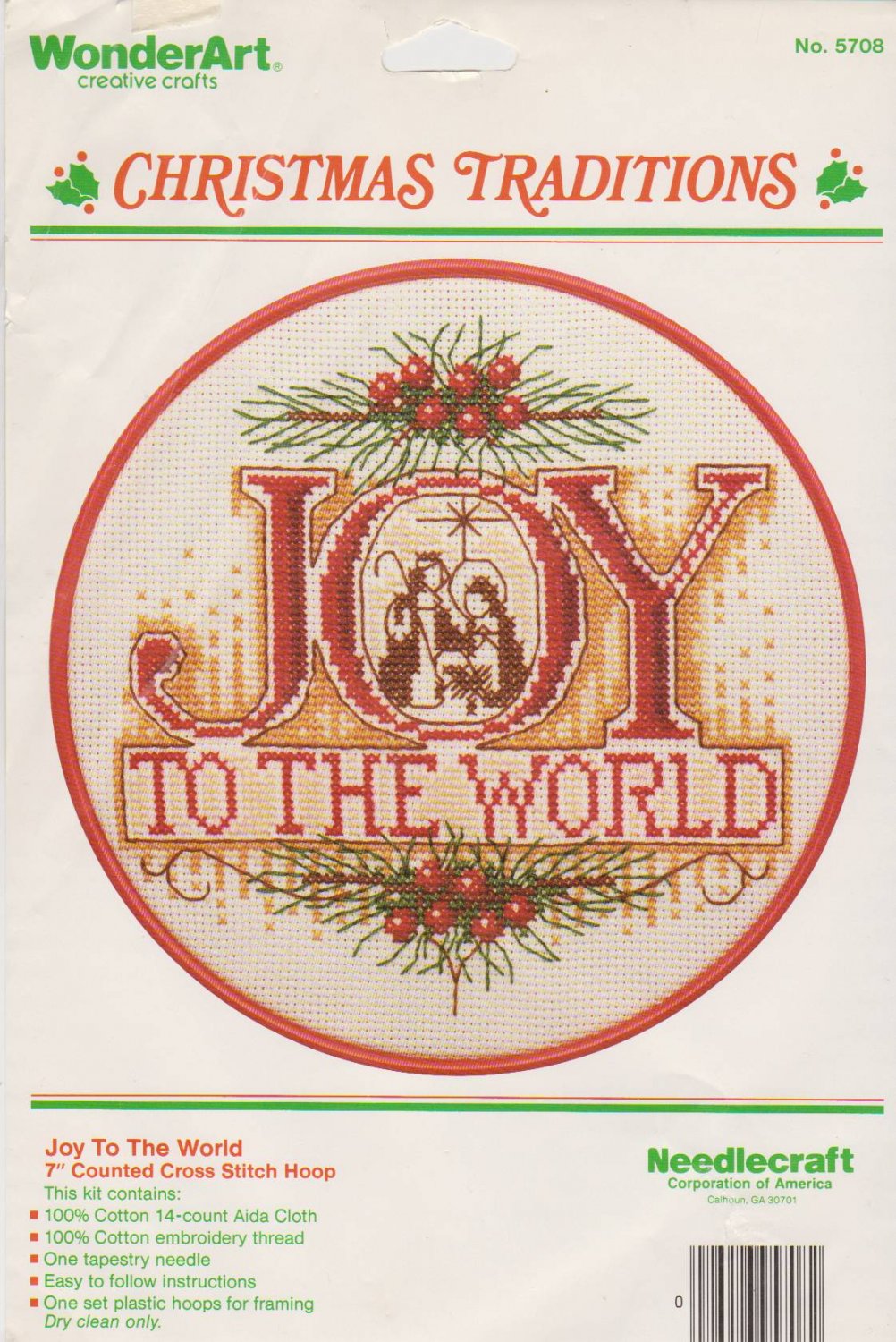 Joy to the World Counted Cross Stitch Kit Wonder Art 5708