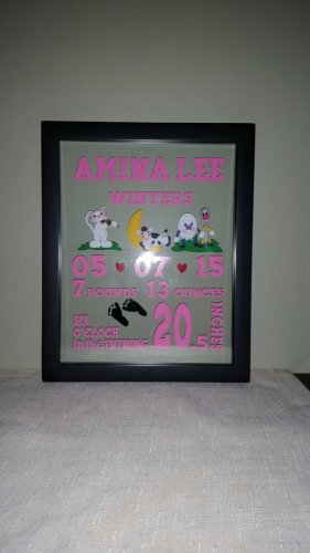 Personalized Baby Birth Statistic Frame