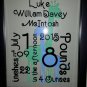 Personalized Baby Birth Statistics Frame
