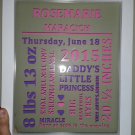 Personalized Baby Birth Statistics Frame