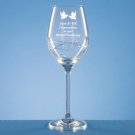 Single Diamante Wine glass w/ Spiral design cutting and Swarovski crystals