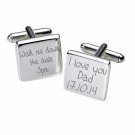 ENGRAVED WALK ME DOWN THE AISLE CUFFLINKS IN PREMIUM BOX