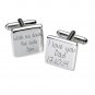 ENGRAVED WALK ME DOWN THE AISLE CUFFLINKS IN PREMIUM BOX