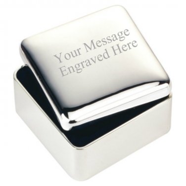 Engraved Square Jewellery Box