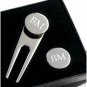 Personalised silver finish golf set
