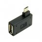 90D Ultra Flat Right Angled Micro USB 2.0 OTG Host Adapter for Galaxy S3 S4 S5