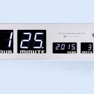 Aluminum Alloy Blue LED Digital Clock Wall Desk Stand Display Time Date Calendar
