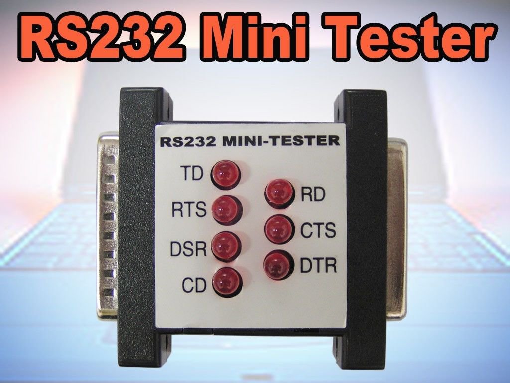 RS-232 PC DB-25 LPT Port Male to Female Signal Loopback test Checker Tester