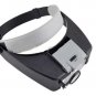 10X Lighted Magnifying Glass LED Head Headband Magnifier Loupe with Sunshield