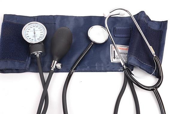 Check Blood Pressure Stethoscope Meter Aneroid Monitor Cuff Sphygmomanometer